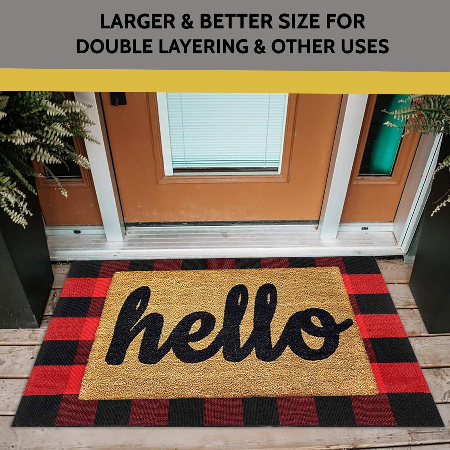 Area Rug Door Mat 2.3'X3.5' Red