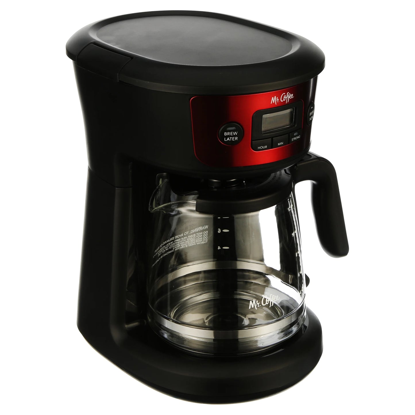 12-Cup Capacity Programmable Drip Coffee Maker, Red